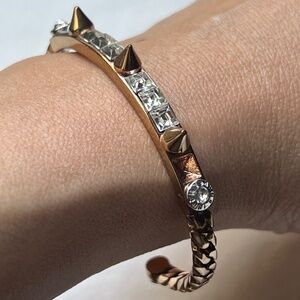 Henri Bendel (RIP) rose gold tone bangle cuff bracelet